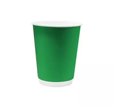 Double Wall Hot Paper Cup, Green, 300 ml