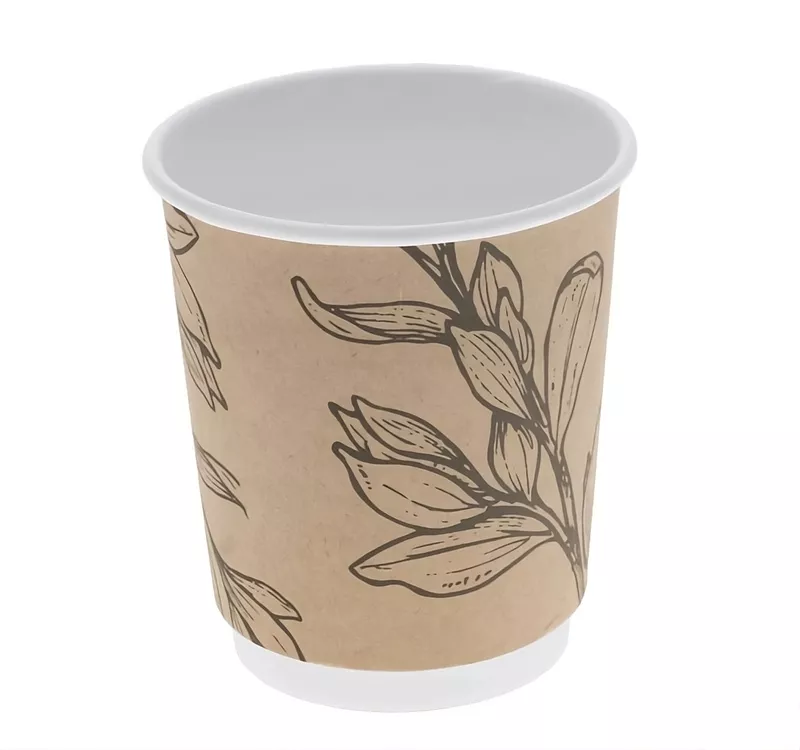 Double Wall Hot Paper Cup, Botanics, 250 ml