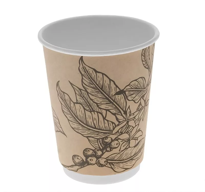 Double Wall Hot Paper Cup, Botanics, 300 ml