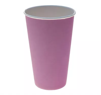 Single Wall Hot Paper Cup, Violet, 400 ml