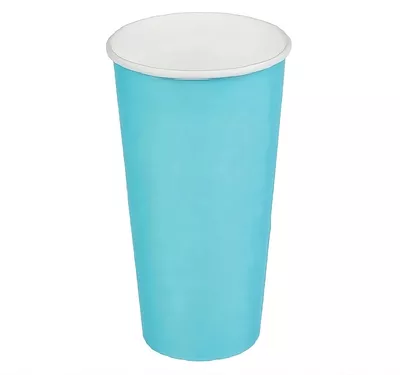 Single Wall Hot Paper Cup, Turquoise, 400 ml