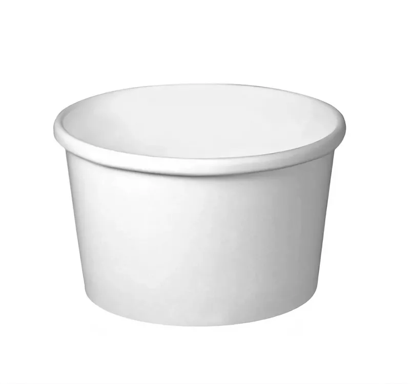 Round Paper Container | White Ice Cream Cup, 165 ml