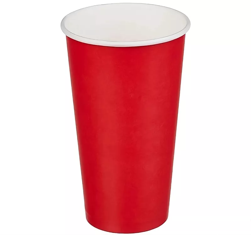 Single Wall Hot Paper Cup, Red, 500 ml