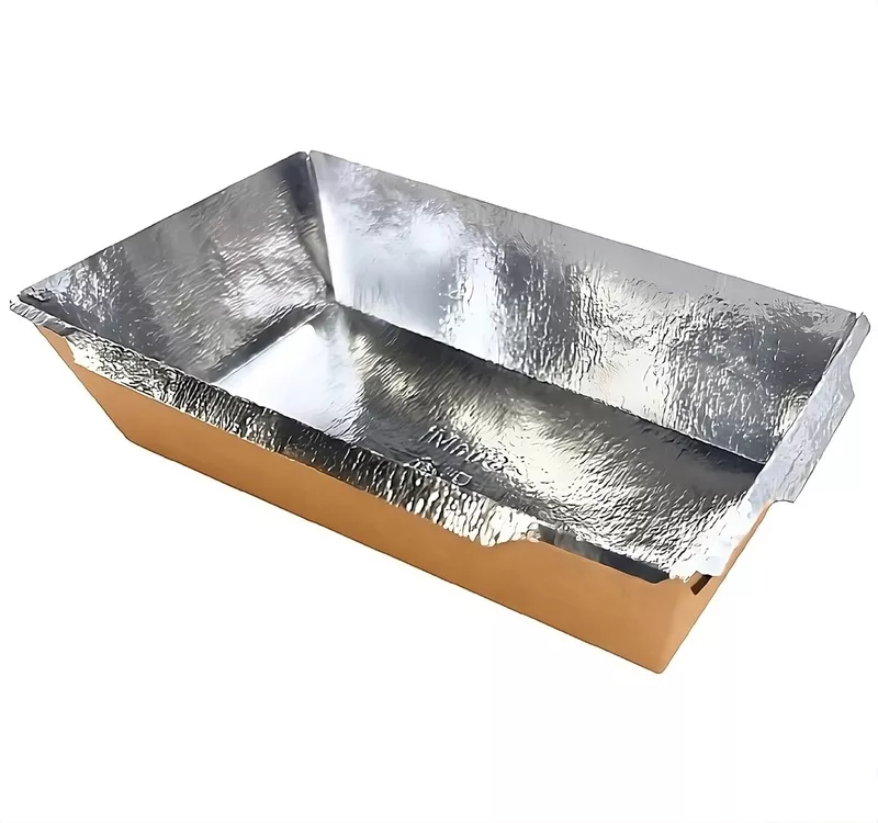 Контейнер бумажный Crystal Box Silver Kraft с прямым дном, 800 мл