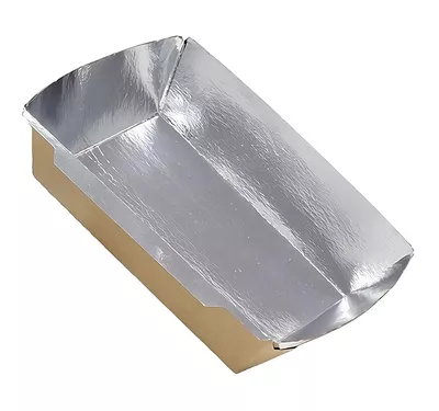 Контейнер бумажный Crystal Box Silver Kraft с прямым дном, 400 мл