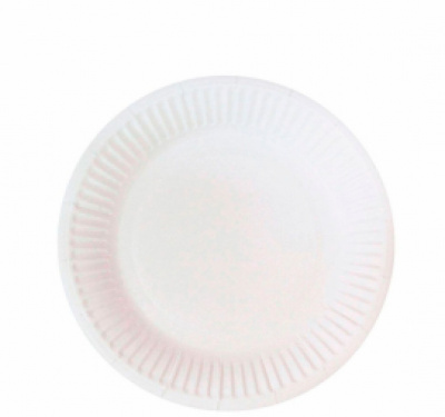 Тарелка бумажная Snack Plate белая  мелованная, 180 мм