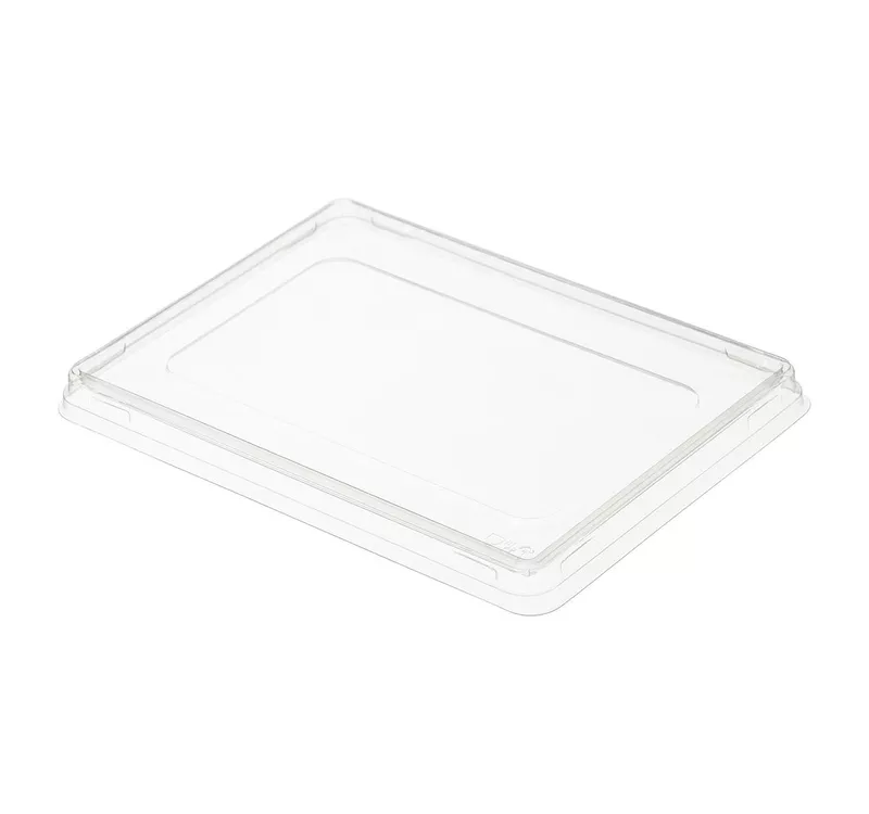 Контейнер бумажный Crystal Box с плоской крышкой, прямым дном, крафт, 500 мл - 5