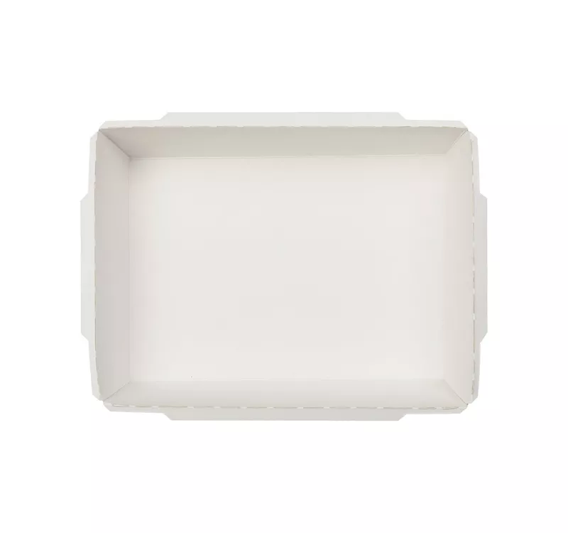 Контейнер бумажный Crystal Box с плоской крышкой, прямым дном, крафт, 1000 мл - 5