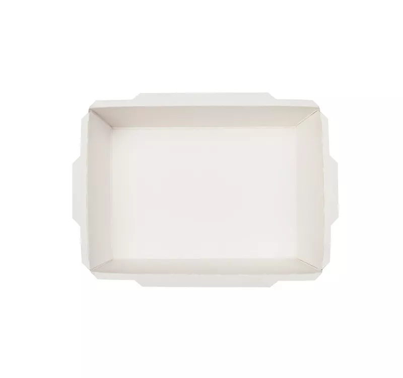 Контейнер бумажный Crystal Box с плоской крышкой, белый, 400 мл  - 5