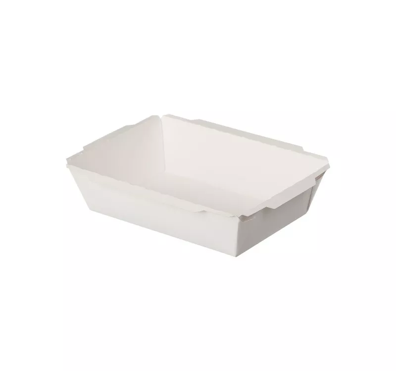 Контейнер бумажный Crystal Box с плоской крышкой, белый, 500 мл  - 5